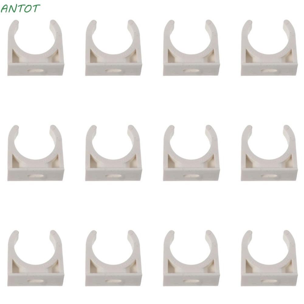 Antot แคลมป์หนีบท่อน้ํา PVC รูปตัว U สีขาว 3/4 นิ้ว เข้าได้กับท่อ PVC 3/4 นิ้ว 25 มม. 12 ชิ้น