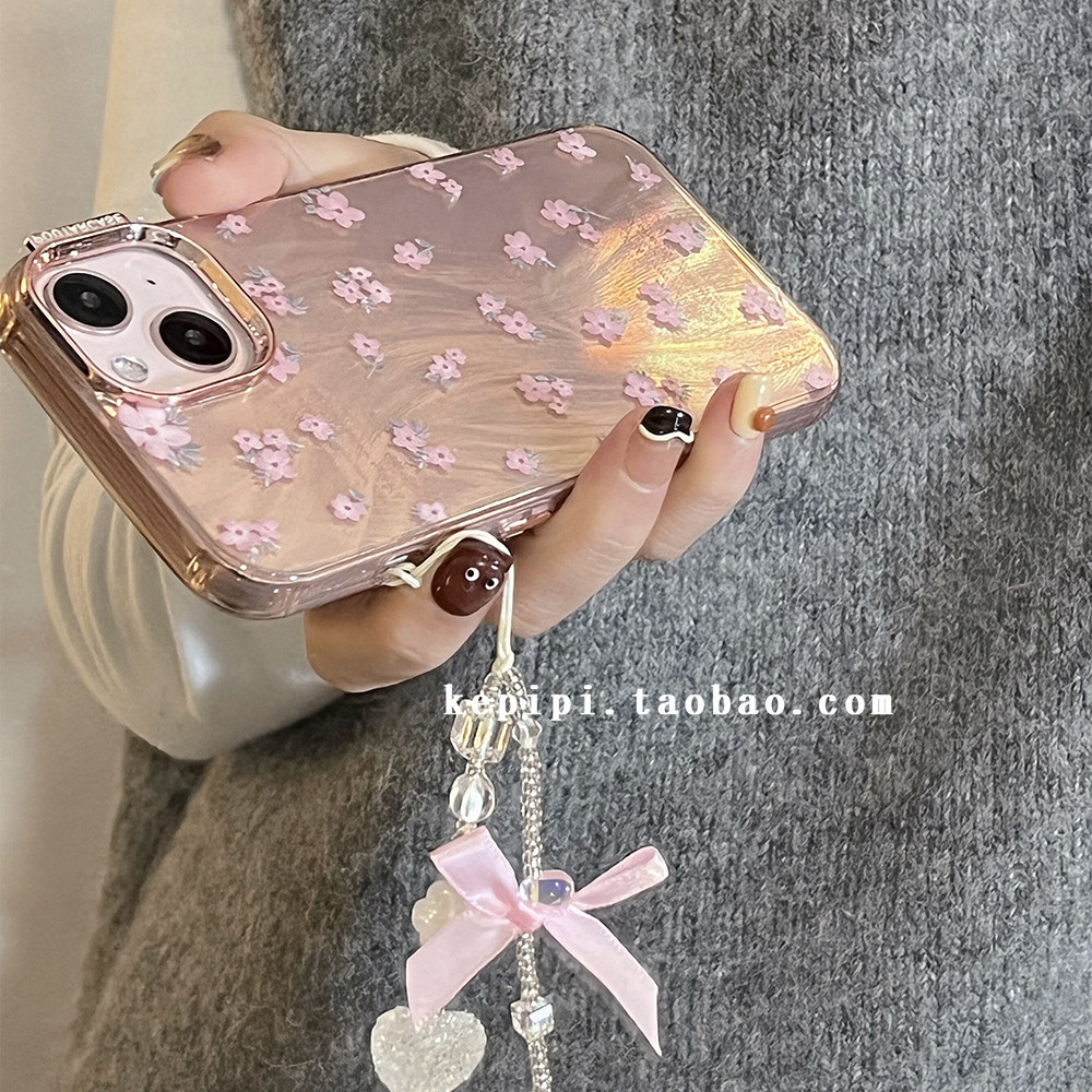 Huiwanju เคสป้องกันโทรศัพท์มือถือ แบบนิ่ม ลายดอกไม้ กันกระแทก สําหรับ iPhone 15 Promax iP13 15 12 14 Promax 14