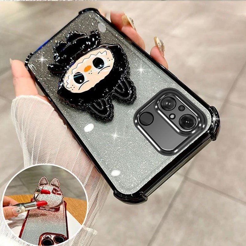 กันกระแทกcase สําหรับ Redmi 12c Loubu วงเล็บหรูหราไฟฟ้าไล่ระดับแฟลชผงเคสโทรศัพท์ดีไซน์ใหม่ SJSFDD09