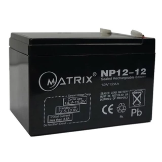 MATRIX แบตเตอรี่แห้ง 12AH/12V UPS แบตสำรอง แบตยูพีเอส แบตเตอรี่ 12V UPS