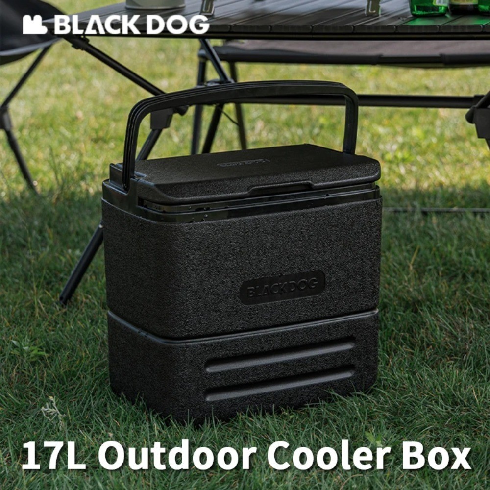 BLACKDOG 17L คูลลิ่งถัง ถังน้ำแข็งตกปลากลางแจ้ง ตั้งแคมป์ปิกนิกกล่อง รถอาหารตู้เย็นฉนวนถัง