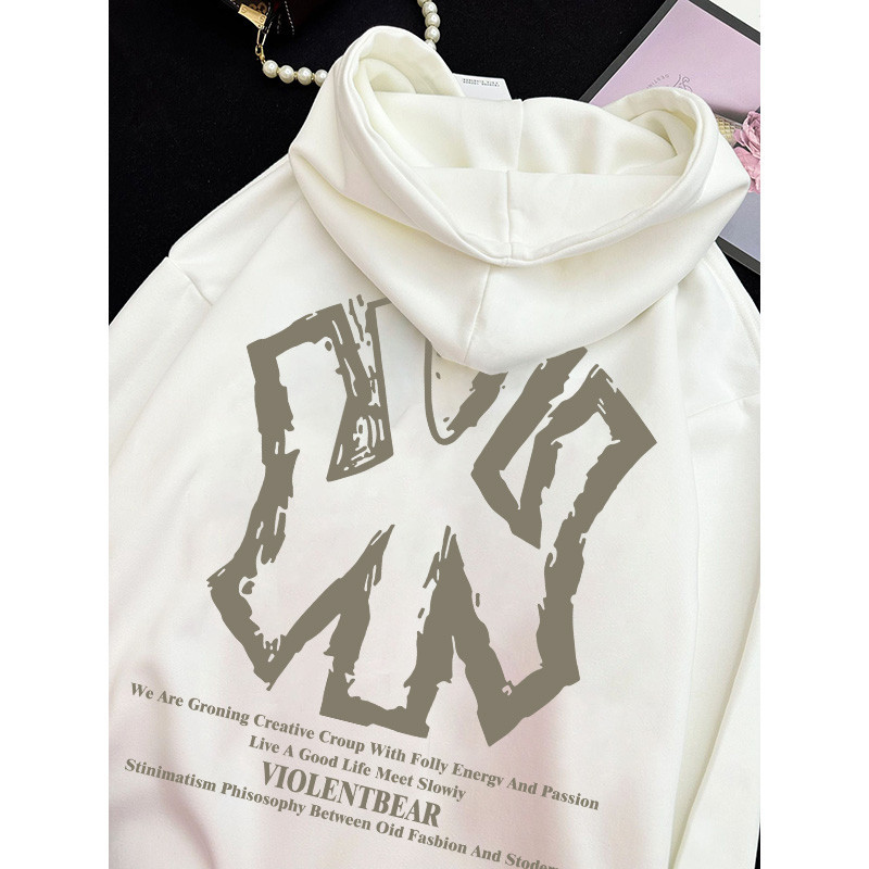 M-3xl mlb hoodie อเมริกันแฟชั่นแนวโน้มหลวมกระชับผู้หญิง pullover เสื้อกันหนาวผู้หญิงผู้ชายแขนยาว hoo