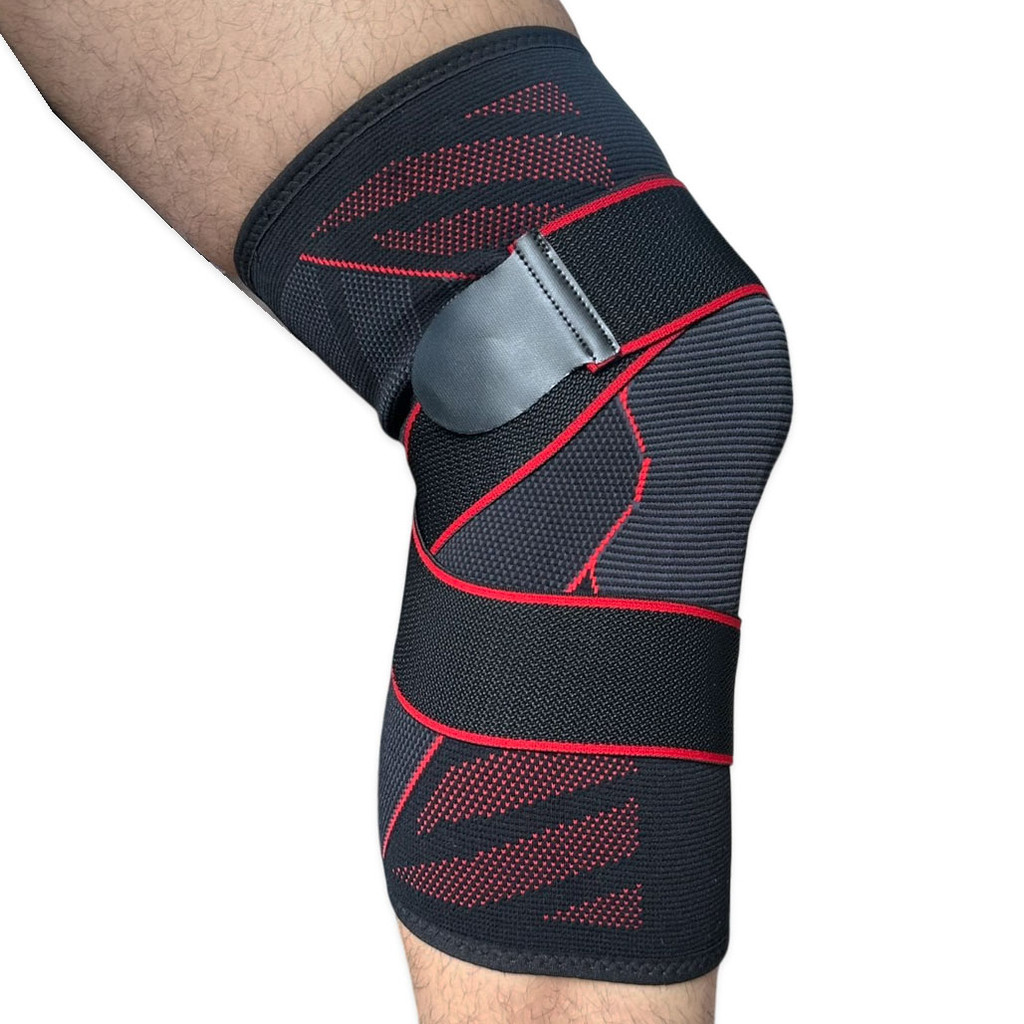 Knee Support ปลอกผ้าสวมหัวเข่า มีกันลื่น ( 1 ข้าง) แถม สายพยุงเข่า ป้องกันช่วยลดการบาดเจ็บ (S-XL) ส่งจากไทย รูปที่ 6