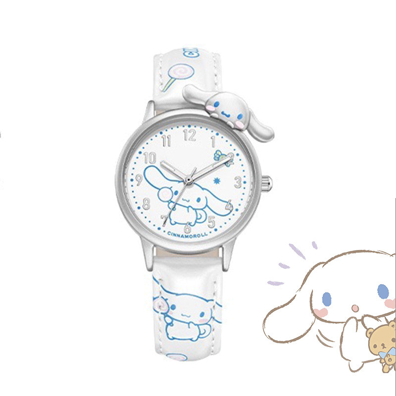 ใหม่ sanrio การ์ตูน kuromi hello kitty Cinnamoroll นาฬิกาสําหรับวัยรุ่นสาวนักเรียนคุณภาพสูงนาฬิกากันน้ําสําหรับเด็กสาวของขวัญที่ดีที่สุดสําหรับเด็ก