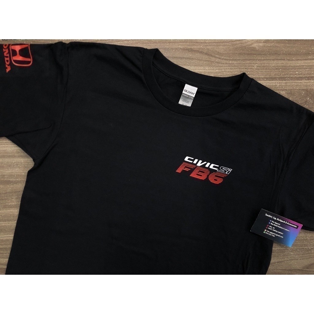 Honda fashion 2025 Civic Si FB6 REAR (เสื้อยืดสีดํา)