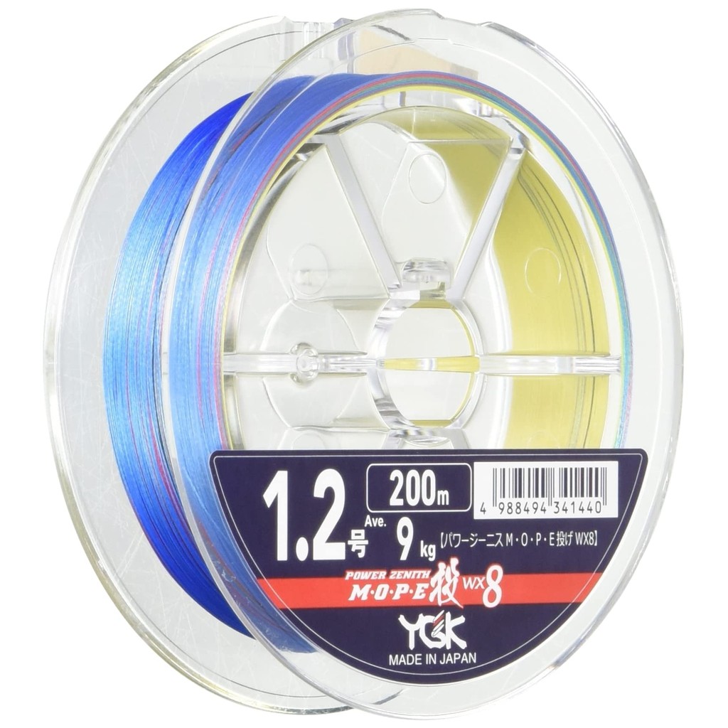 X-Braid PE Line M.O.P.E. WX8 200m No. 1 8kg 8 Strands 4 Colors  
X-Braid PE Line M.O.P.E. WX8 200m N
