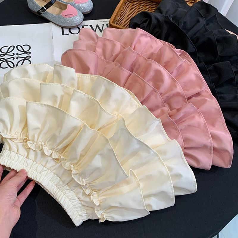 Liv Dims🌸กระโปรงกางเกงทรงเค้ก3ชั้น กระโปรงกางเกงจีบพลีท2ชั้น กระโปรงกางเกงแฟชั่นสําหรับเด็กผู้หญิง ผ้าฝ้าย - รูปที่ 6