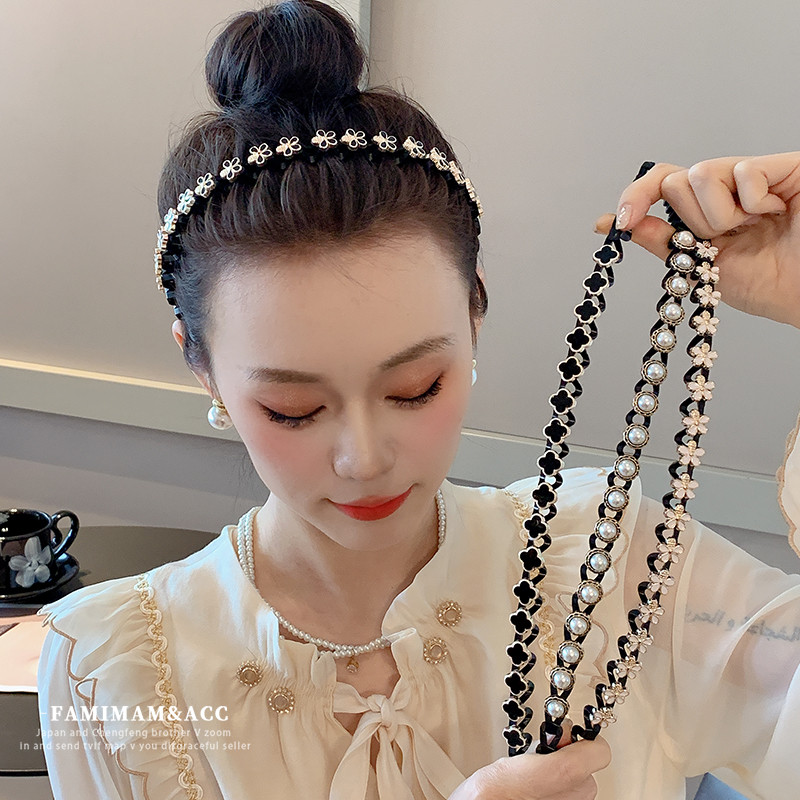 ที่คาดผมล้างหน้าดอกไม้เรียบง่ายฤดูใบไม้ผลิพื้นผิวระดับไฮเอนด์ที่คาดผมกันลื่นแรงดัน