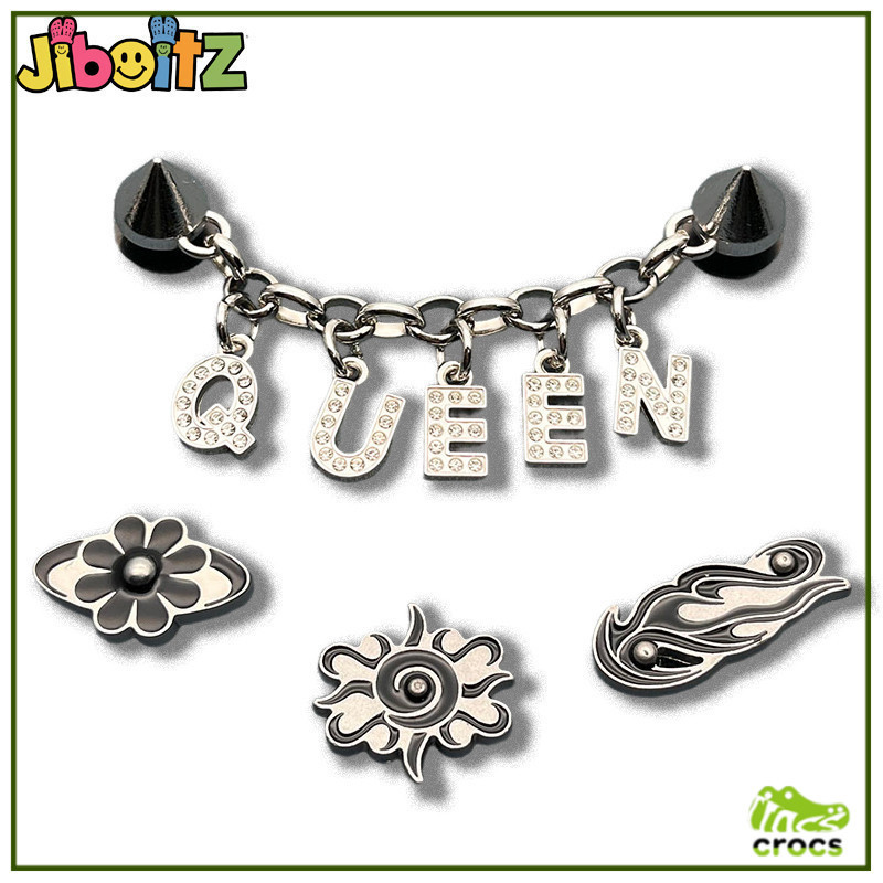 100% สินค้าคล้ายกับ Metal jibbitz crocs charm Shoe Buckle queen Dark Alloy Cave Shoes Accessories Fa