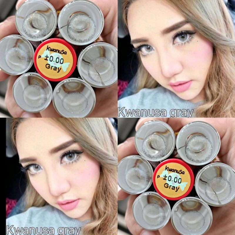 คอนแทคเลนส์ บิ๊กอาย รุ่น Kwanusa สีเทา/ตาล  Gray/Brown
