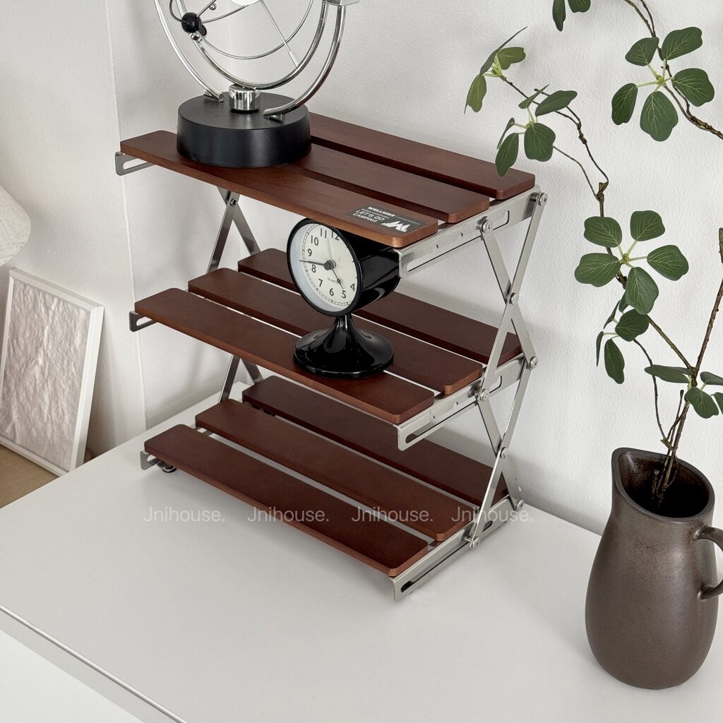 [พร้อมส่ง] Jnihouse : Foldable Wooden Shelf ชั้นไม้พับได้ ชั้นวางของแคมป์ปิ้ง