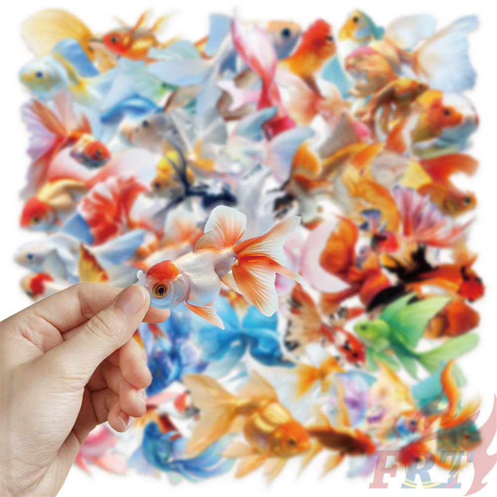 50ชิ้น/เซ็ต ❉ ปลาทอง . สติ๊กเกอร์ PET Rumble Fish ❉ Diy แฟชั่นสติ๊กเกอร์กันน้ํา Doodle สติ๊กเกอร์