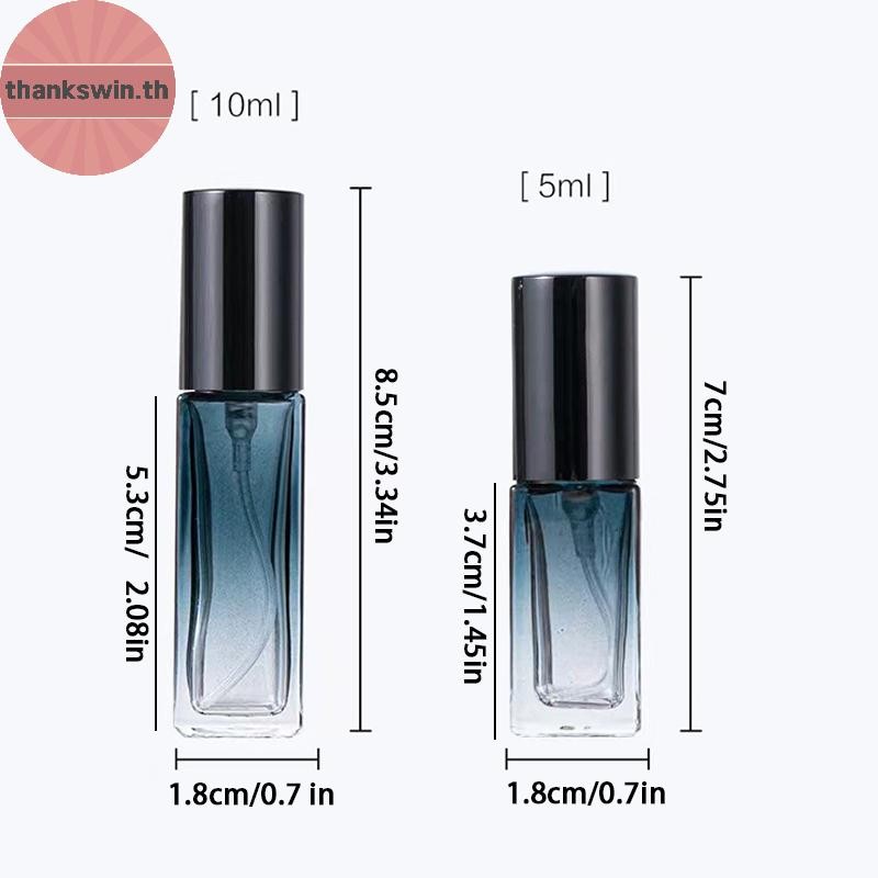 Thankswin 1pcs 5ml 10ml 20ml คุณภาพสูงขวดน้ําหอมแก้วเปล่า Parfum Atomizer Travel เครื่องสําอาง Bottl ตัวอย่าง Vials เติม M th