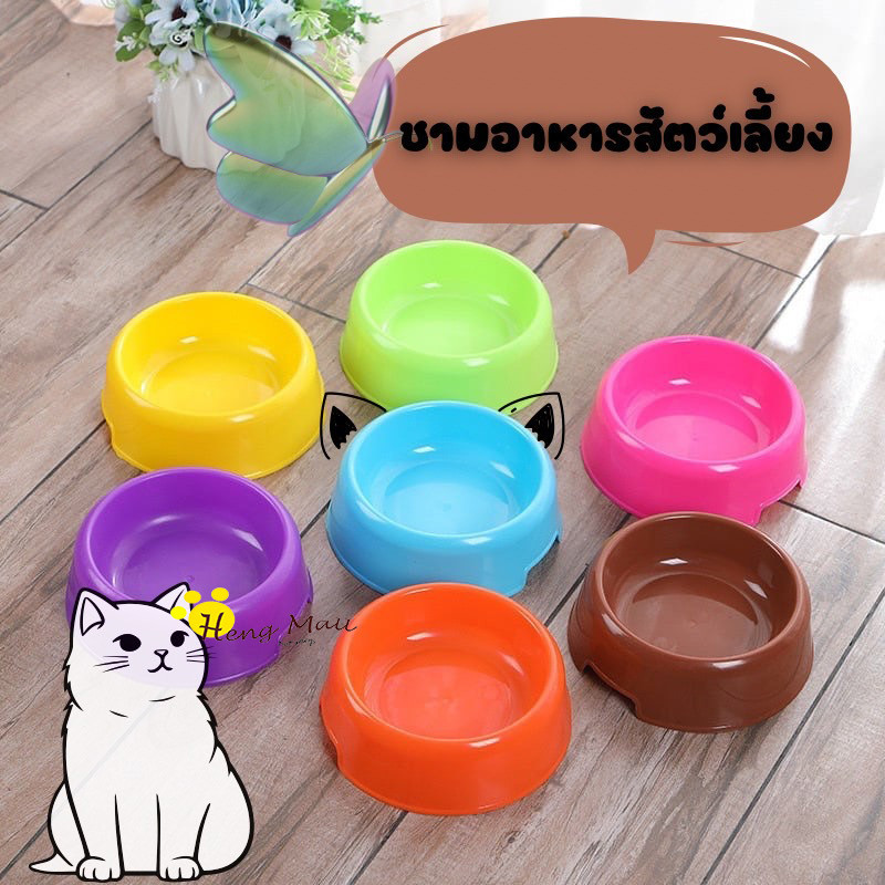 NL-ชามอาหารสัตว์เลี้ยง ทรงกลม ชามอาหารเเบบ1หลุม ที่ให้อาหารและน้ำสัตว์เลี้ยง SH031