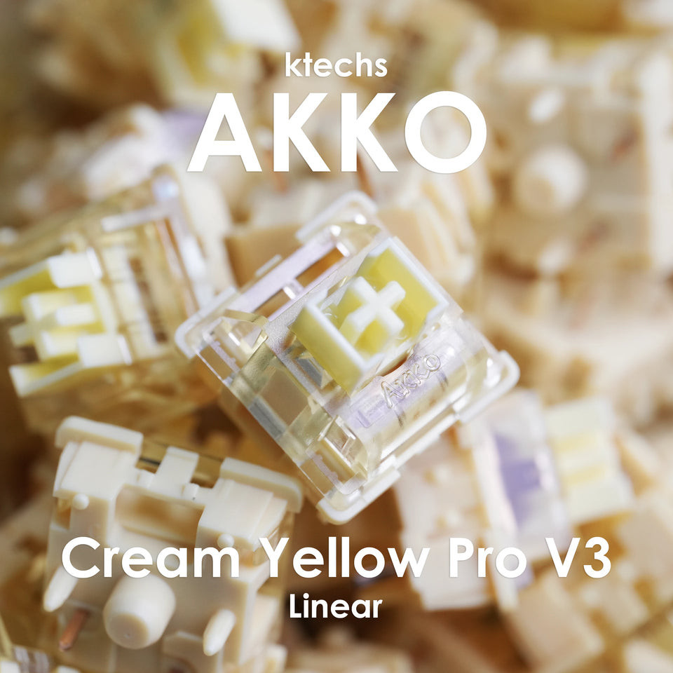 Akko Cream Yellow Pro Linear Mechanical Switch สําหรับคีย์บอร์ดเชิงกล
