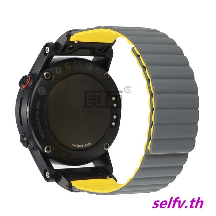 สายนาฬิกาข้อมือซิลิโคน แม่เหล็ก สําหรับ Garmin Tactix Delta Iron Time 7pro Enduro Fenix5 6