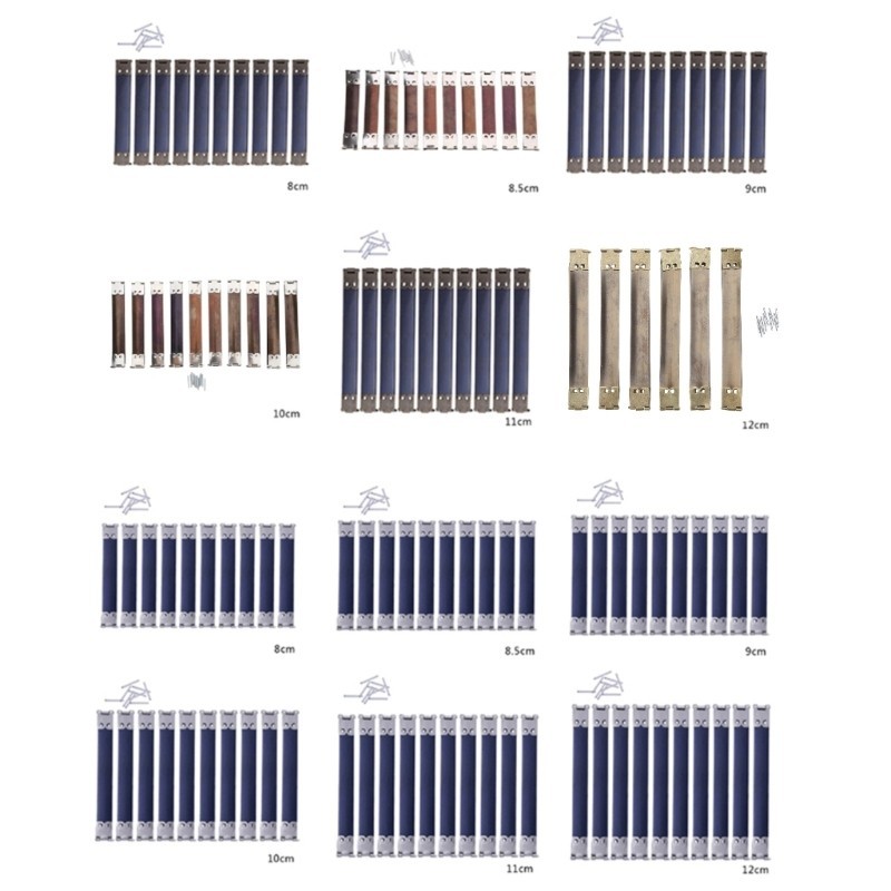 Let* 10 ชิ้นโลหะภายใน Flex กรอบ Kiss Clasp ล็อคสําหรับ DIY กระเป๋าถือกระเป๋าบานพับ