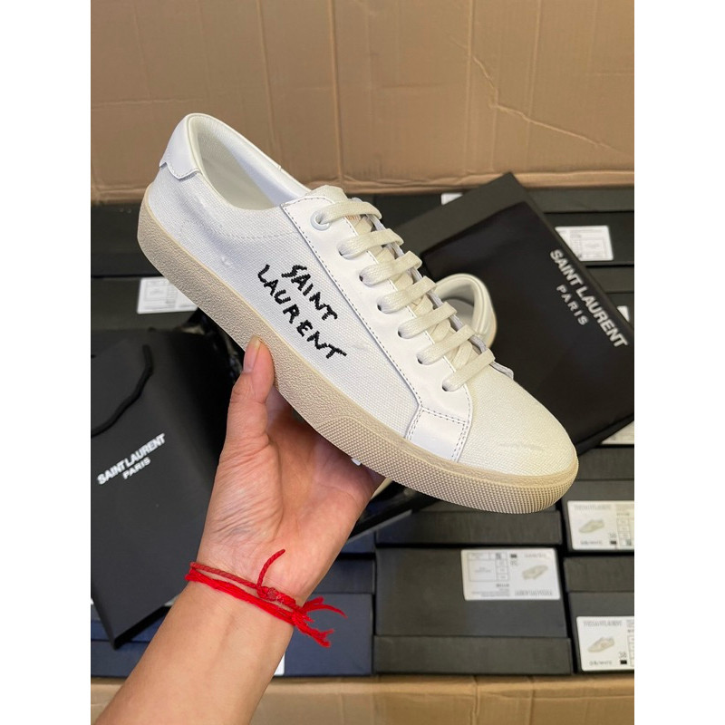 Y vas S aint L aurent Canvas รองเท้าผ้าใบแบบผ้า รุ่นสุดฮิตที่ทุกคนควรมี (size36-45)Free Box Set