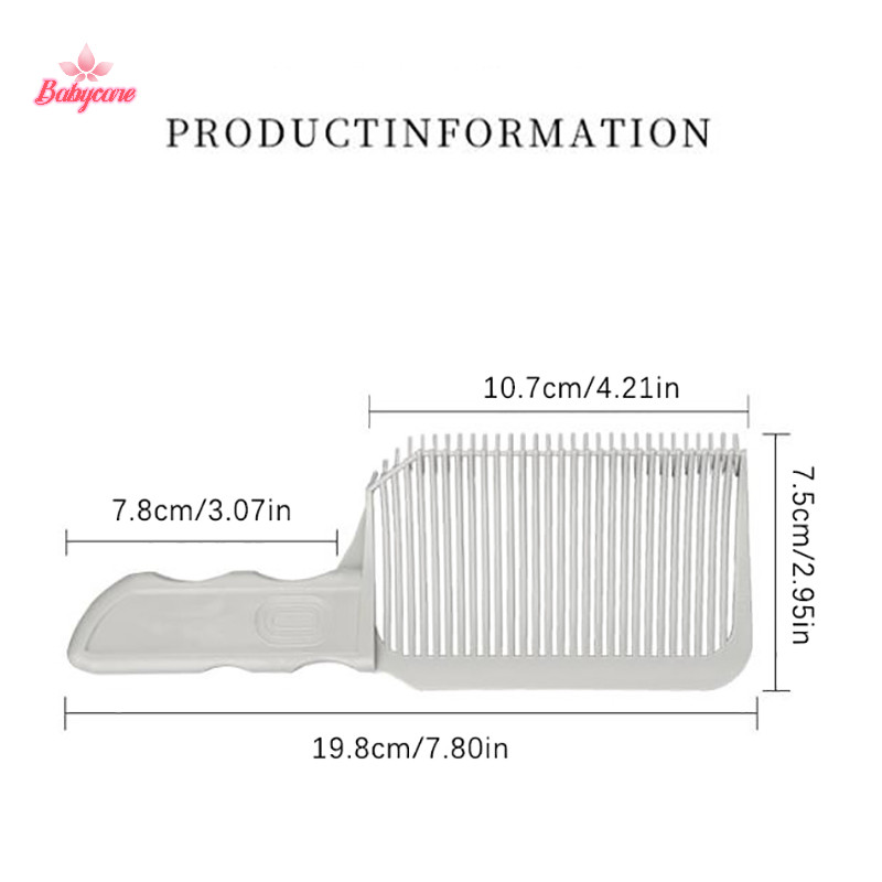 BYCE> หวีซีดจางตัดผมแบนผม Cutg หวีสําหรับชายทนความร้อน Fade แปรงใหม่ - รูปที่ 7
