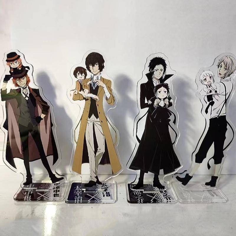 โมเดลฟิกเกอร์อะคริลิค คอสเพลย์อนิเมะ Bungo Stray Dogs Dazai Osamu Nakajima Atsushi Nakahara Chuuya Akutagawa Ryuunosuke 4 แบบ พร็อพสําหรับเก็บสะสม