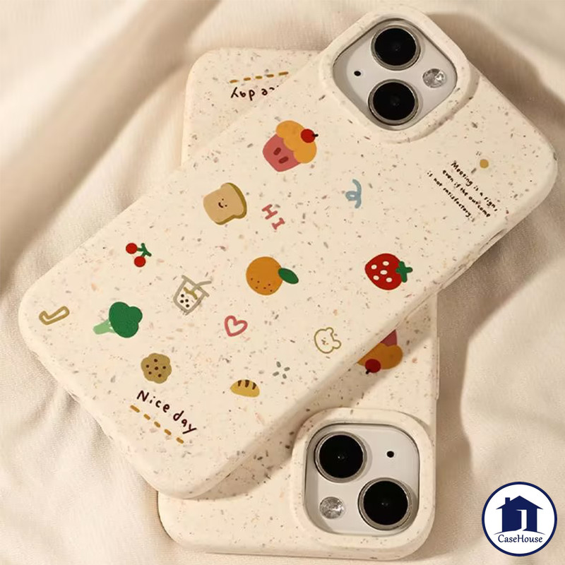 น่ารัก เค้ก ส้ม สตรอเบอร์รี่ อ่อนนุ่ม กรณี เข้ากันได้ สำหรับ IPhone 17 air 16 XR 15 14 12 13 11 Pro MAX 7 8 6 15 6s Plus