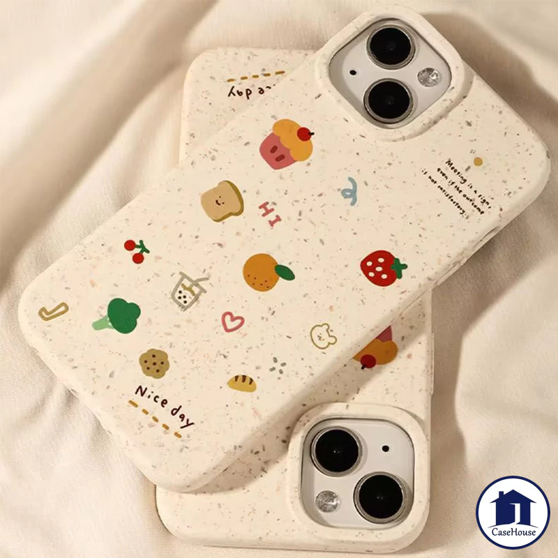 น่ารัก เค้ก ส้ม สตรอเบอร์รี่ อ่อนนุ่ม กรณี เข้ากันได้ สำหรับ IPhone 17 air 16 XR 15 14 12 13 11 Pro MAX 7 8 6 15 6s Plus