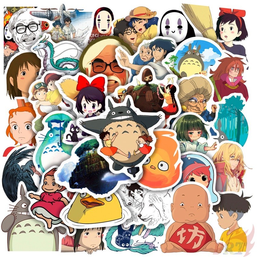 50Pcs/100Pcs Miyazaki Hayao . Art Gallery Stickers DIY Waterproof Fashion Decals Doodle Graffiti Stickers