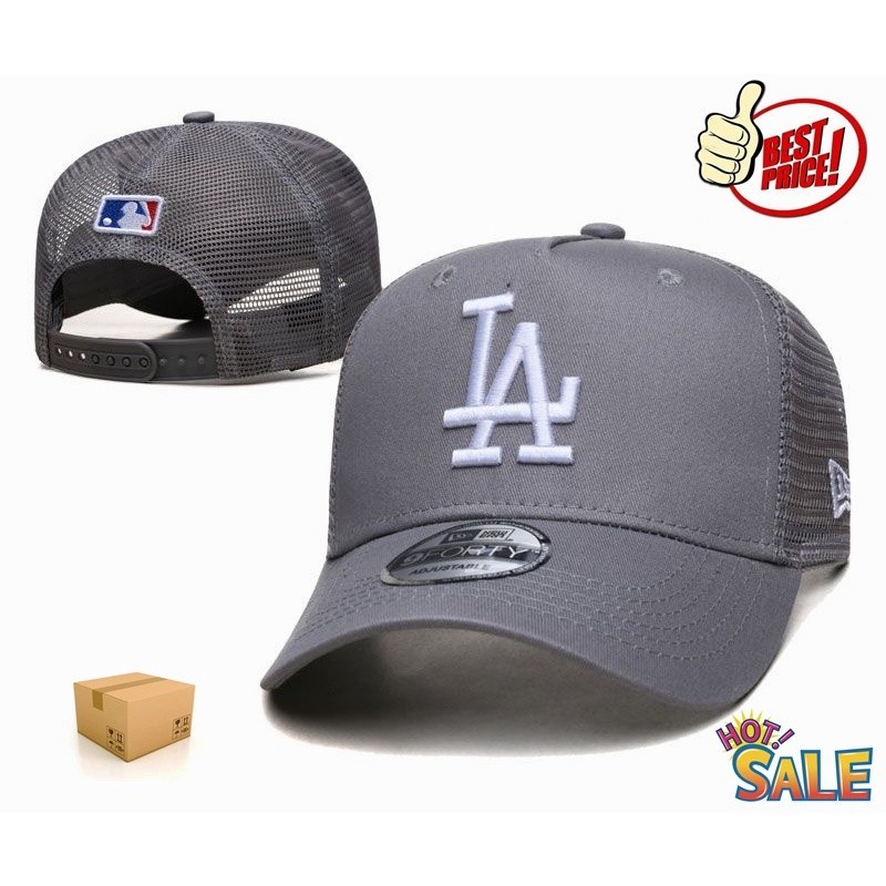 Topi หมวกเบสบอล ผ้าตาข่าย ปักลาย Los Angeles Dodgers MLB ปรับได้ สําหรับผู้ชาย ผู้หญิง