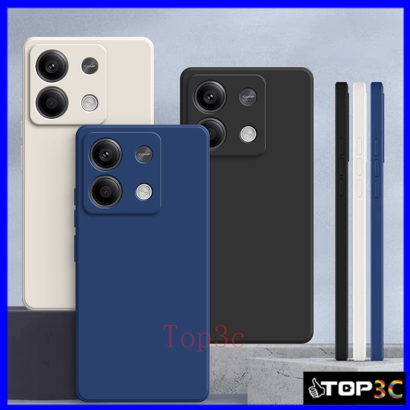 Poco M6 Pro/Poco X6/PocoC65/Poco X5 Pro/Poco X5 5G/PocoX6 Pro สีทึบซิลิโคนเหลวป้องกันการตกเคสโทรศัพท์ YT