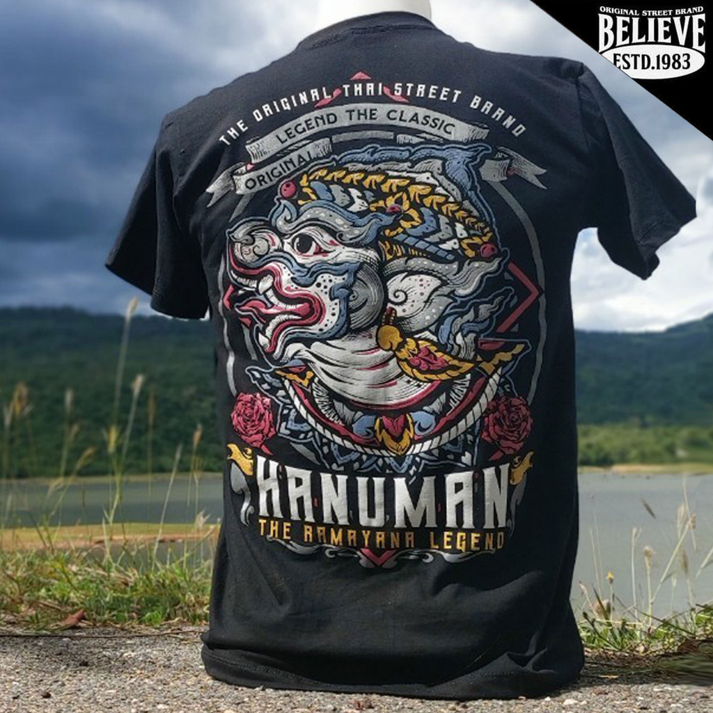 【NEW】 เสื้อยืดลายไทย หนุมาน เสื้อยืดผู้ชาย Unisex เสื้อยืดผู้ชาย