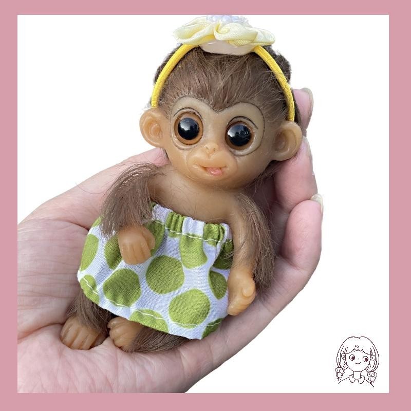 Haha ตุ๊กตาลิง เด็กแรกเกิด แฮนด์เมด ซิลิโคนนิ่ม ยืดหยุ่น ของเล่น ของขวัญเด็ก