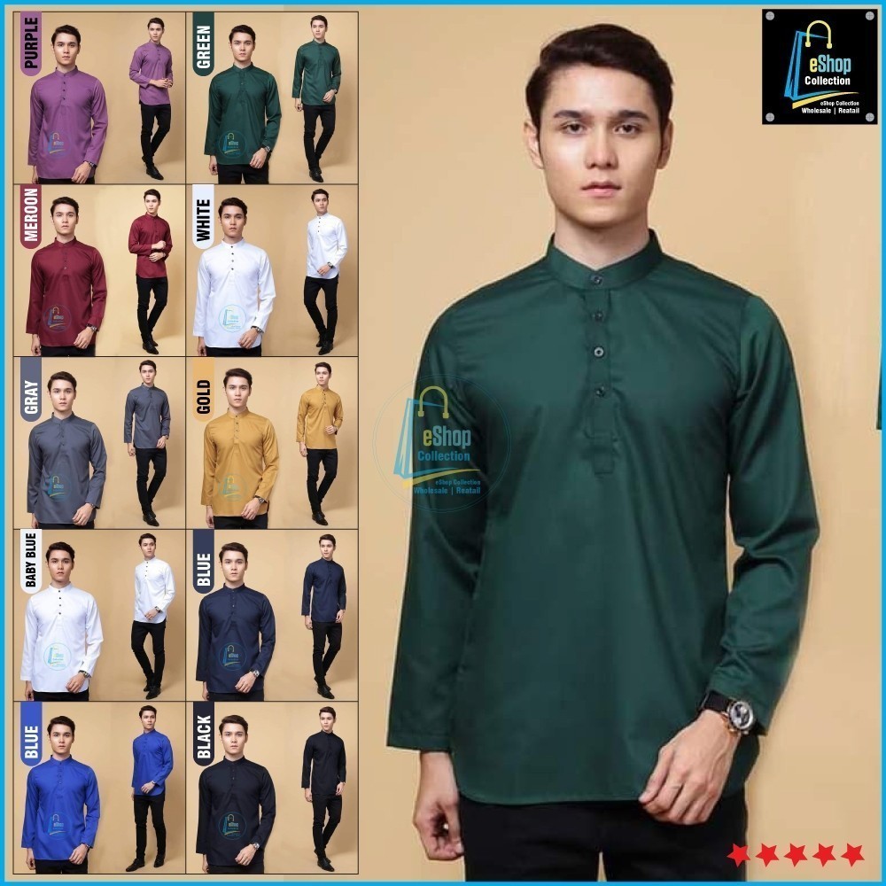 Kurta Men Exclusive OSAKA Fabric Kurta Men Adult Men Plus Size [S-6XL] [RAYA KURTA 2024 S-6XL]