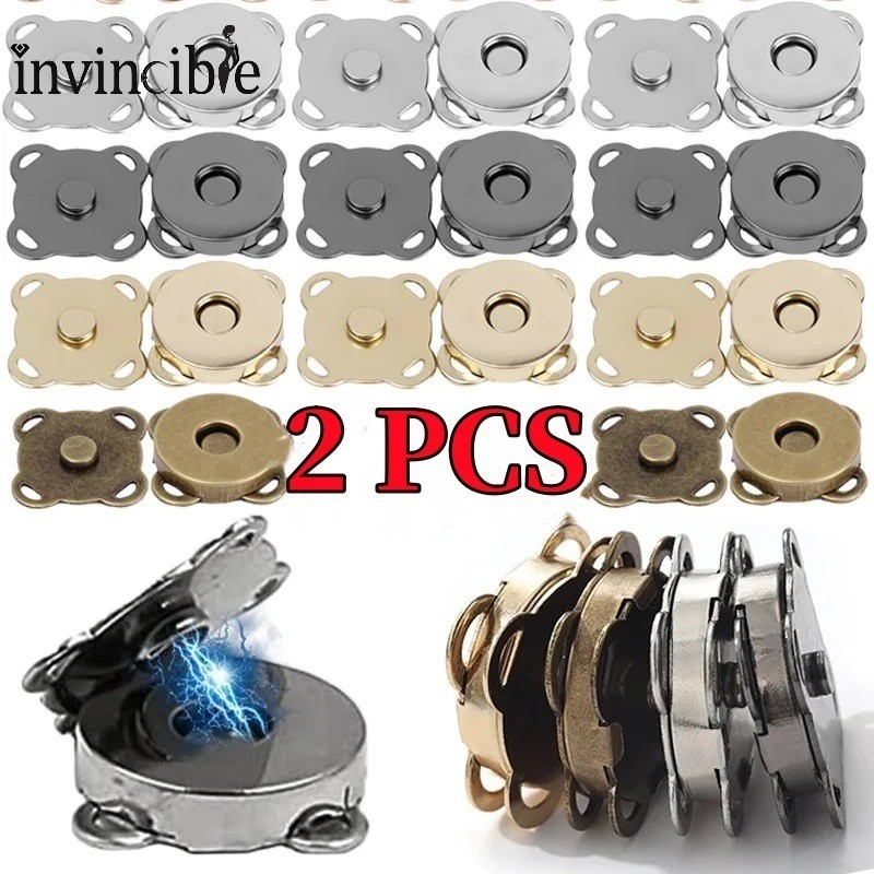 กระดุมแม่เหล็ก 14 18 มม. 1 คู่ อุปกรณ์เสริม สําหรับกระเป๋าถือ กระเป๋าเดินทาง DIY
