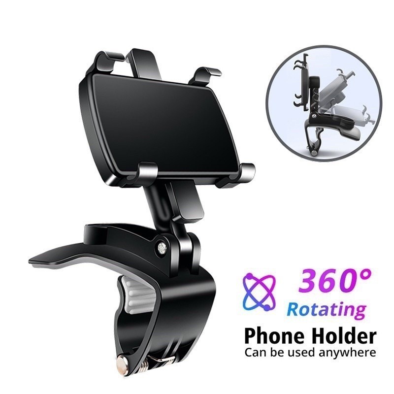 ที่ยึดโทรศัพท์ในรถ 3 in1 ยึดกระจกมองหลัง สามารถติดตรงคอนโซน/ตรงกระจกด หมุนได้360องศา