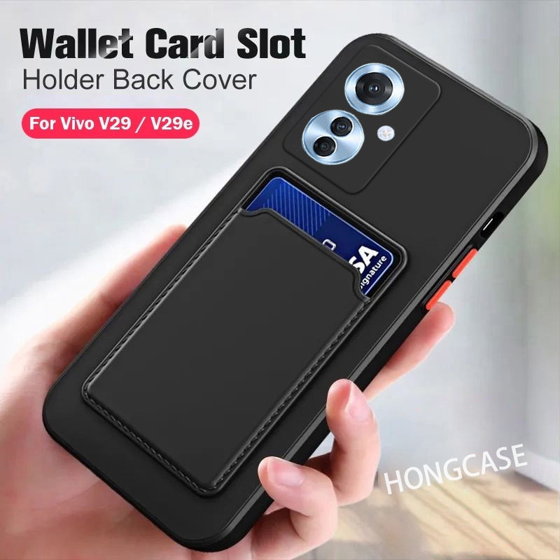เคสโทรศัพท์ ซิลิโคนนิ่ม พร้อมช่องใส่บัตร สีพื้น แฟชั่น สําหรับ Oppo Reno11 F 5G Reno11F Reno 11F 2024