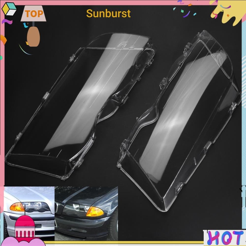 ฝาครอบเลนส์ไฟหน้า แบบใส 4 ประตู สําหรับ E46 1998-2001 [Sunburst11.th]