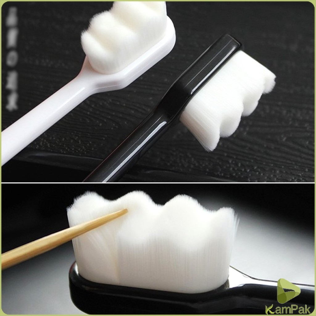 KamPak ไม้แปรงสีฟันญี่ปุ่นเส้นใย 20,000 เส้นขนนุ่ม ไม้แปรงฟัน นุ่มดุจกำมะหยี่ Nano Toothbrushes