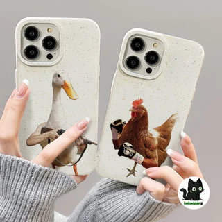 🔥GOOD CASE🔥สินค้า1บาท IPHONE11 14 13 12 15 Pro Max X XR XSMAX 14 7 Plus เคสโทรศัพท์มือถือการ์ตูนกันกระแทกไก่และเป็ดปลอม