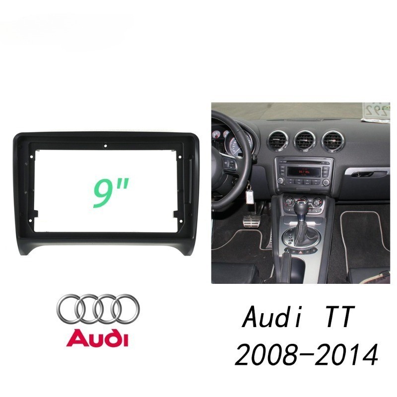 Lt ชุดกรอบแผงวิทยุรถยนต์ หน้าจอขนาดใหญ่ 9 นิ้ว สําหรับ Audi TT 2008-2014 2din android