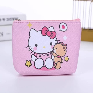 กระเป๋าใส่เหรียญและกุญแจ Cinnamon Dog จาก Sanrio แบบPU สไตล์การ์ตูน สำหรับเด็กผู้หญิง