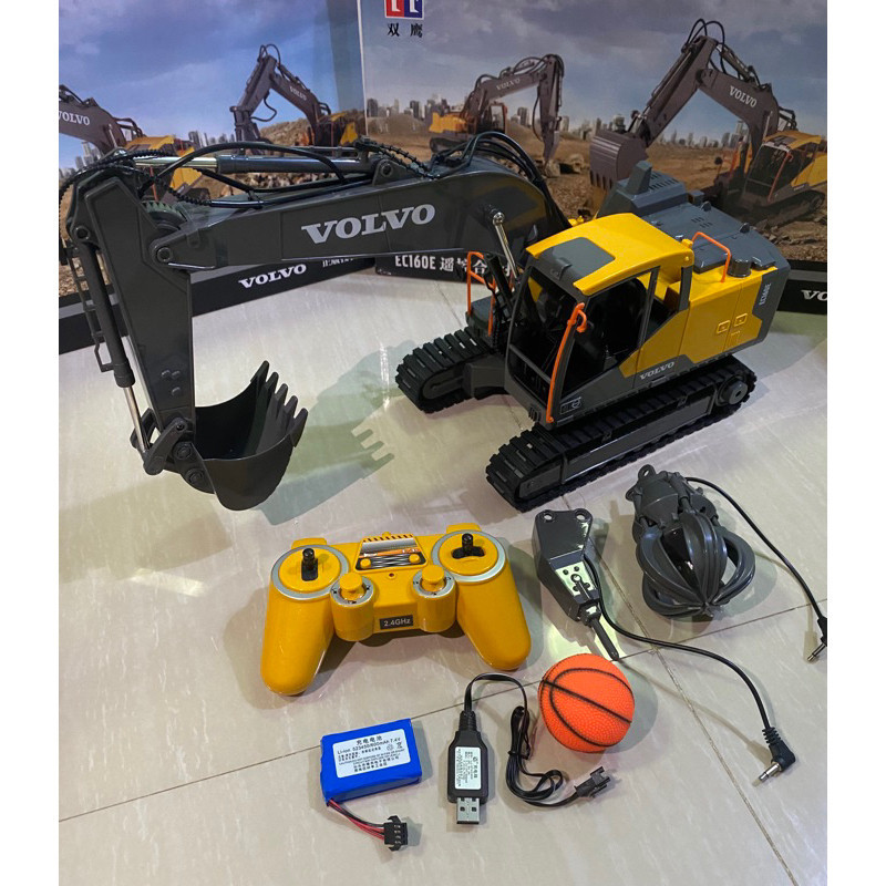 รถบังคับมือ แม็คโครVOLVO E568-001 แบ็คโฮVOLVO รถตักVOLVO สินค้ามาใหม่ แบ็คโฮบังคับ แม็คโครบังคับ หัว