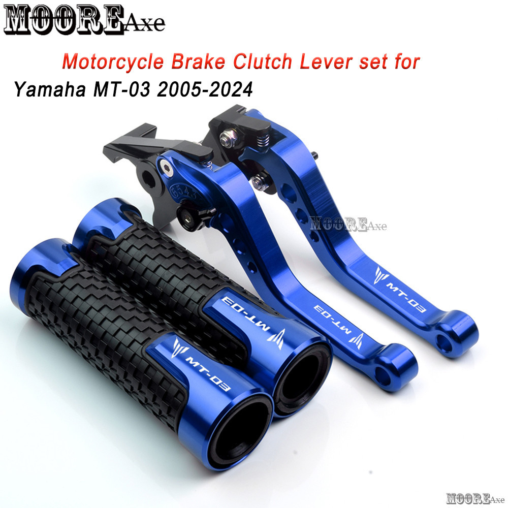 Mooreaxe ก้านเบรกคลัทช์ อลูมิเนียม ปรับได้ 6 ขั้น พร้อมปลอกแฮนด์บาร์ สําหรับ Yamaha MT03 MT-03 2005-2014 2015-2023 2024 YSTZ02