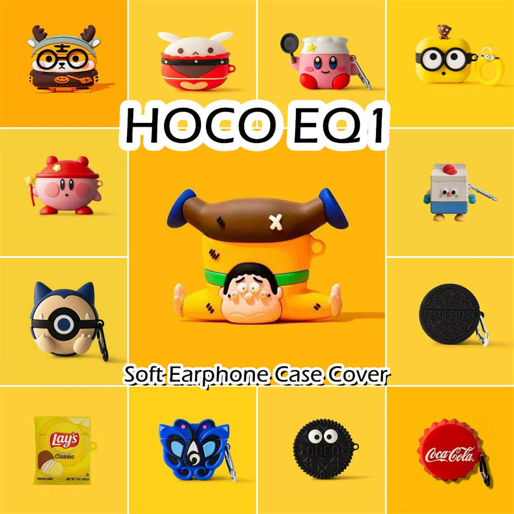 imamura สําหรับ HOCO EQ1 กรณีการ์ตูนที่น่าสนใจจัดแต่งทรงผมซิลิโคนอ่อนนุ่มหูฟังกรณีปลอก NO.2