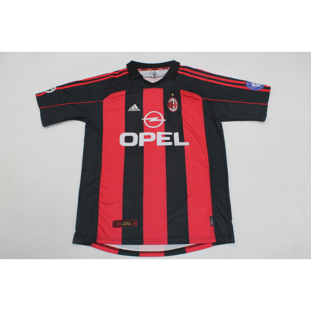 #AM 00-01 Home Retro Soccer Jersey Football #MALDINI #REDONDO