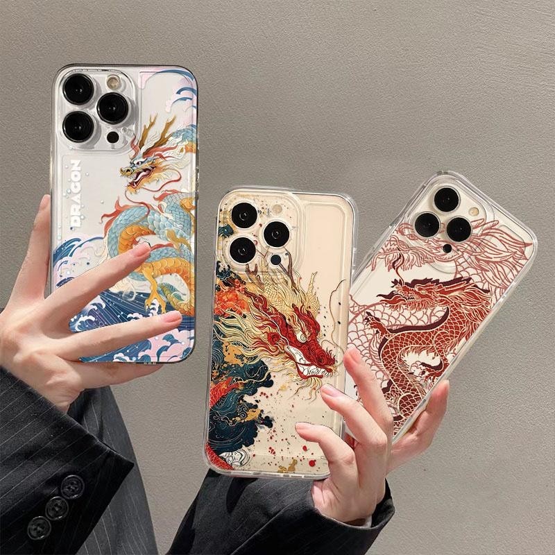 ใหม่ เคสโทรศัพท์มือถือแบบนิ่ม ใส กันกระแทก ลายมังกร Ferocious แฟชั่น สําหรับ Samsung Galaxy A35 A55 A04 A04E A05 A05S A15 A25 A14 A24 A25 A51 A52 A53 A71 A72 A73 M23