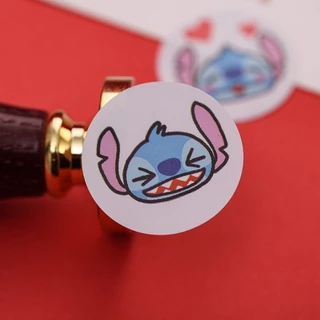 500 ชิ้น/ม้วน Lilo & Stitch Round Self-Tailing ตกแต่งคู่มือรายวัน