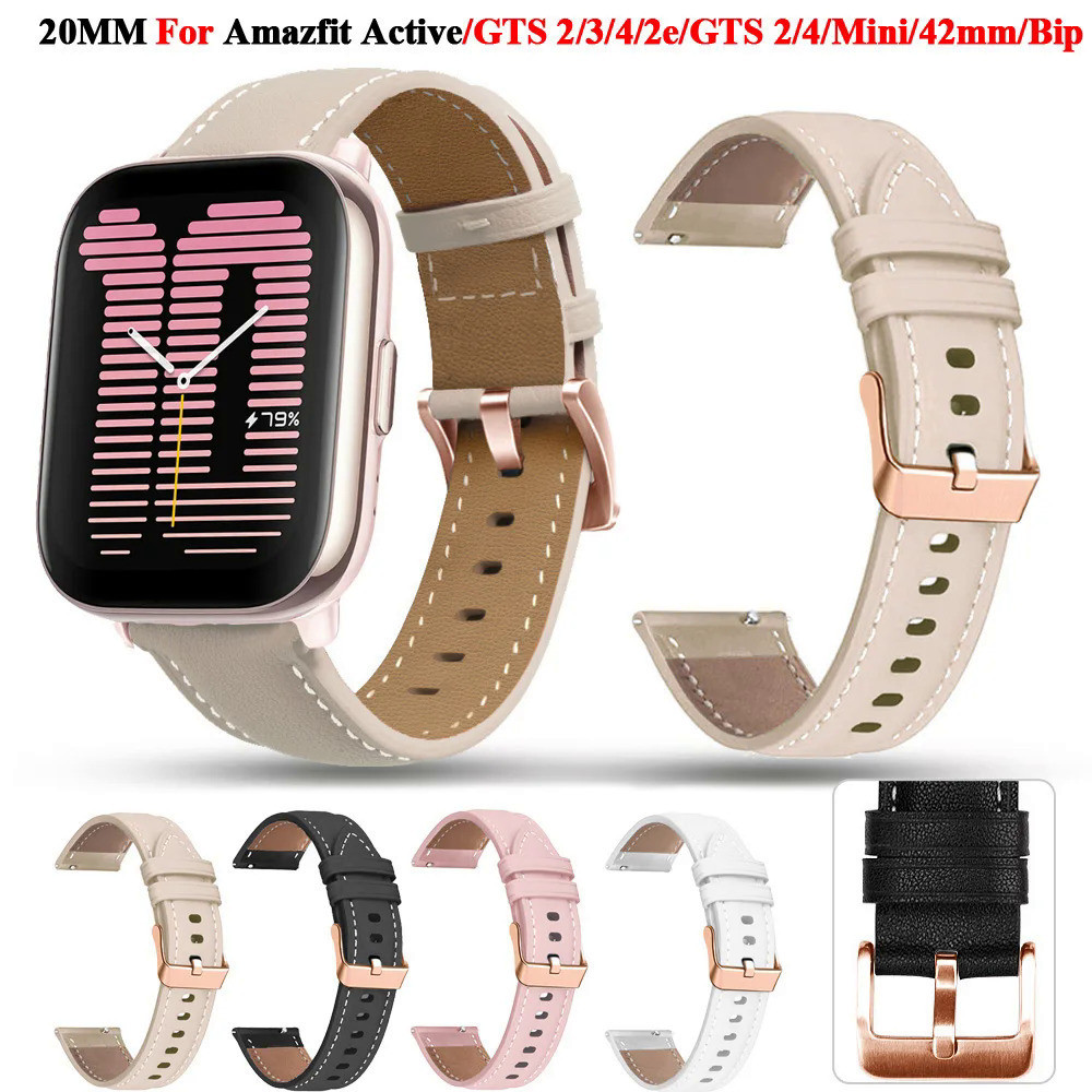 20 มม.สายคล้องคอสําหรับ Amazfit Active/GTS 4/2 Mini สายซิลิโคน Amazfit GTS2 3/4 Bip 3 Pro สร้อยข้อมือสายนาฬิกา
