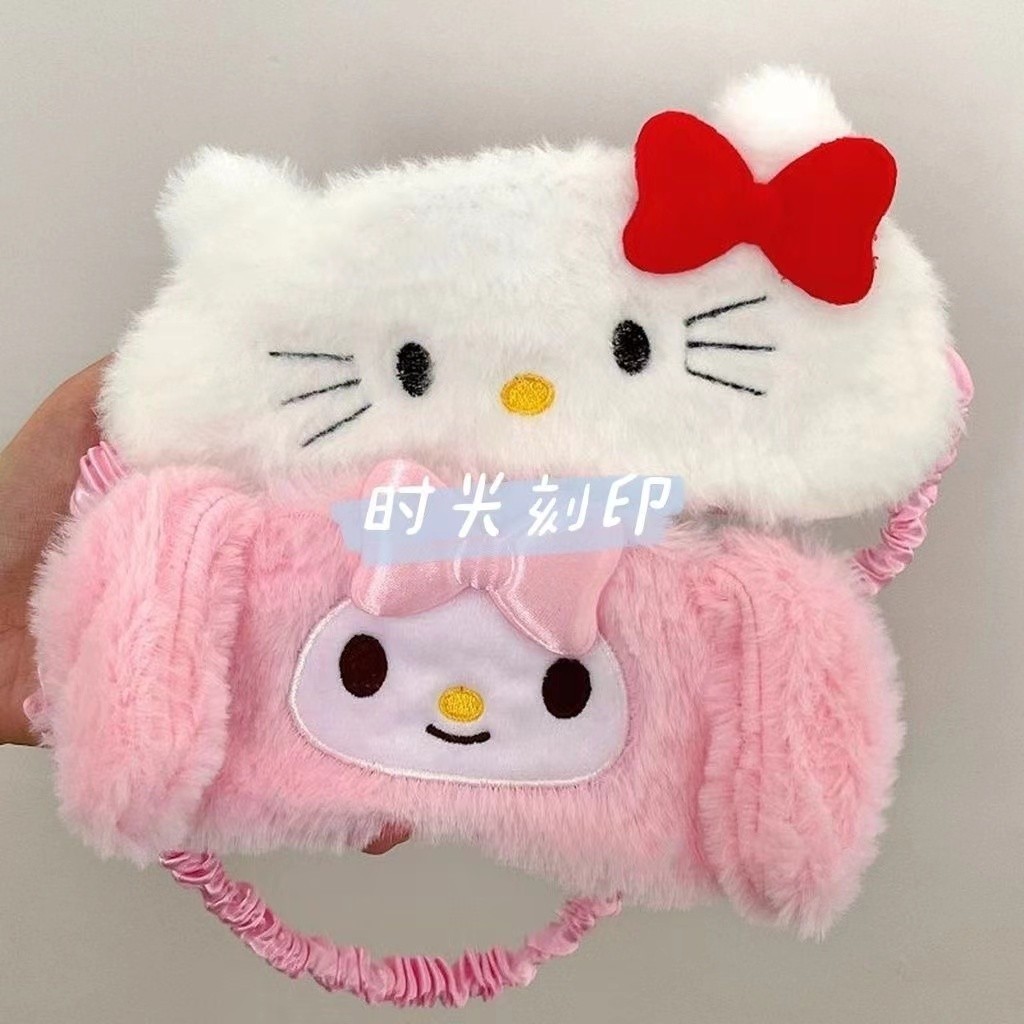 SANRIO หน้ากากปิดตานอนหลับ ลายการ์ตูน Melody Cinnamoroll Babycinnamoroll น่ารัก สําหรับเดินทาง