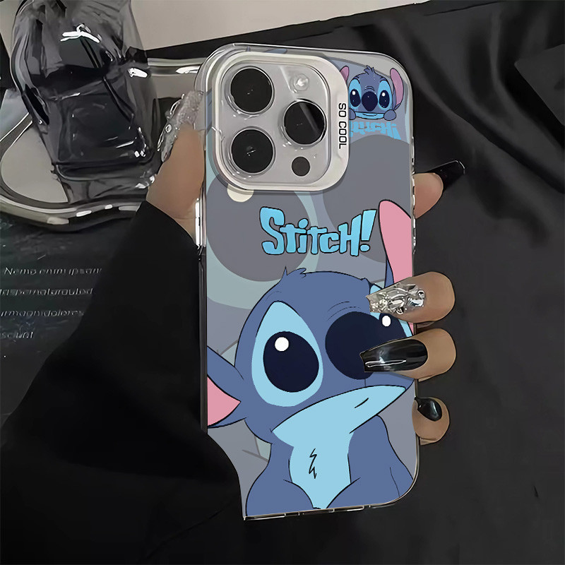 เคสโทรศัพท์มือถือ ซิลิโคนแข็ง กันกระแทก กันรอยกล้อง ลายการ์ตูน Stitch รวมทุกอย่าง สําหรับ IPhone 13 14 15 12 11 Pro MAX Plus X SE2020 XR 8 XS MAX