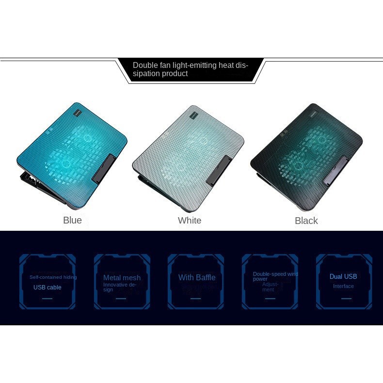 X011  แท่นวางโน้ตบุ้ค พัดลมระบายความร้อน Notebook รูปที่ 5